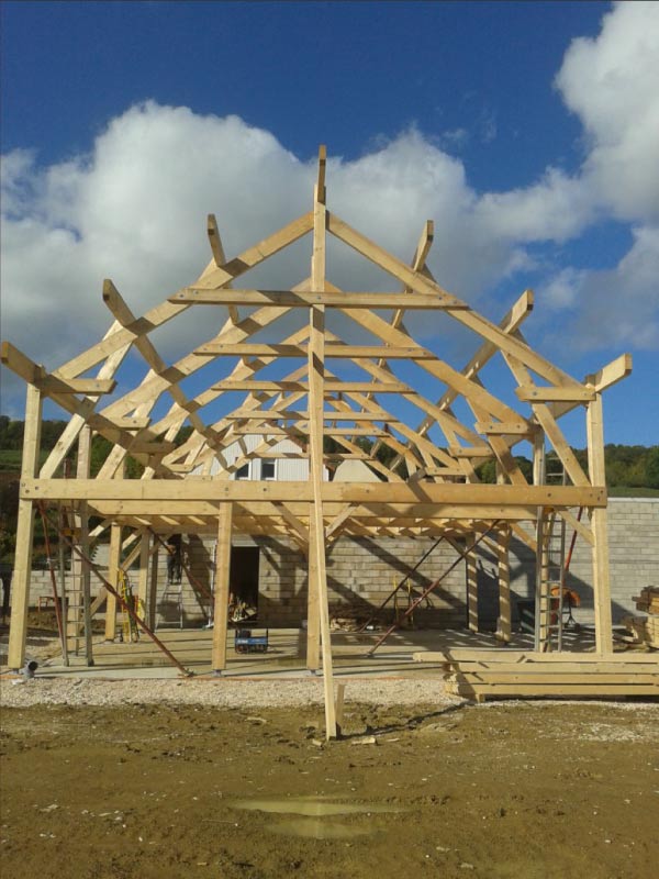 Réalisation client d'une charpente en bois